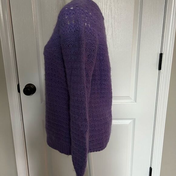 Lauren Ralph Lauren Women’s Purple Alpaca Blend Pullover Sweater Size Medium - Picture 4 of 11